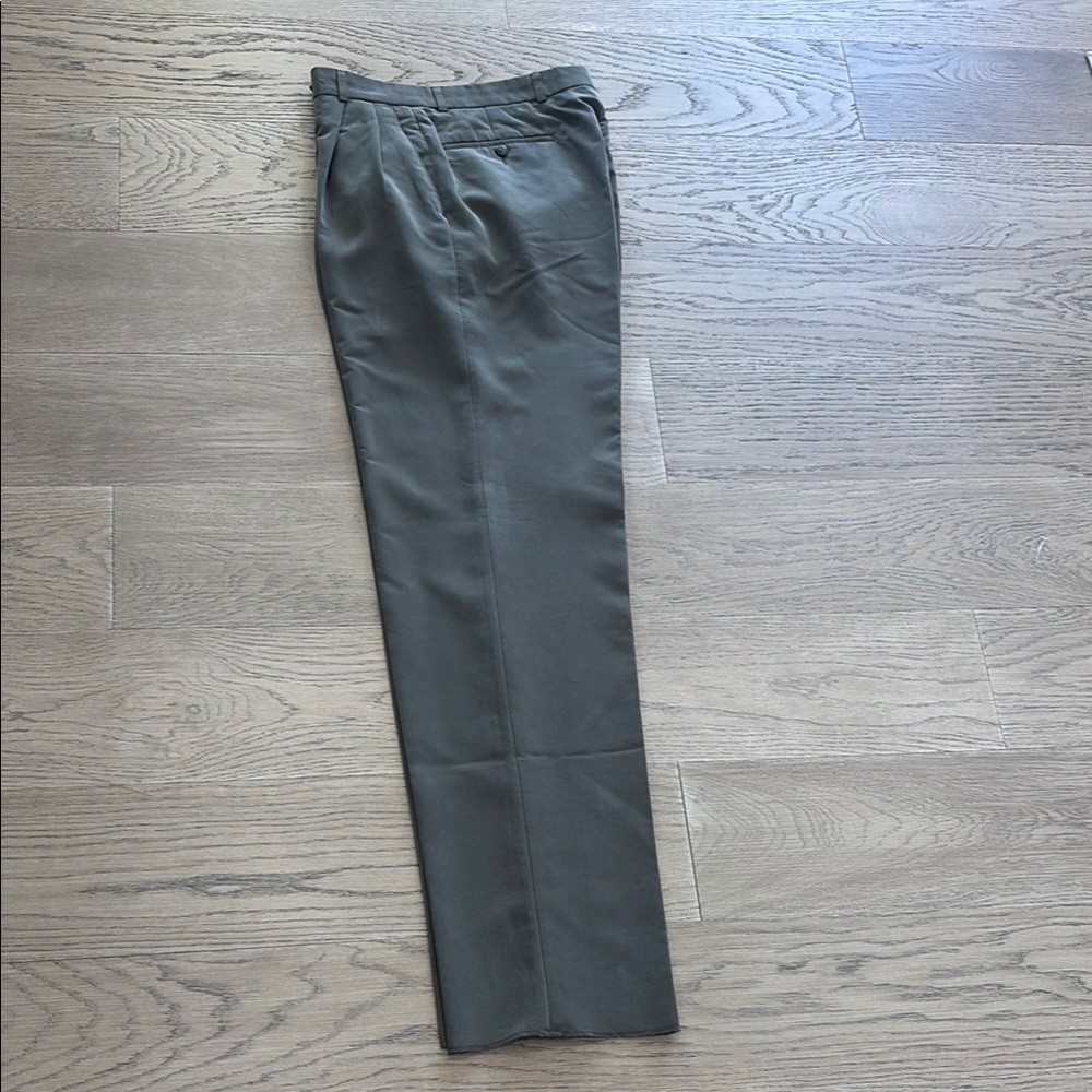 Men’s grayish/green new Dress Pants with Flat Front Design